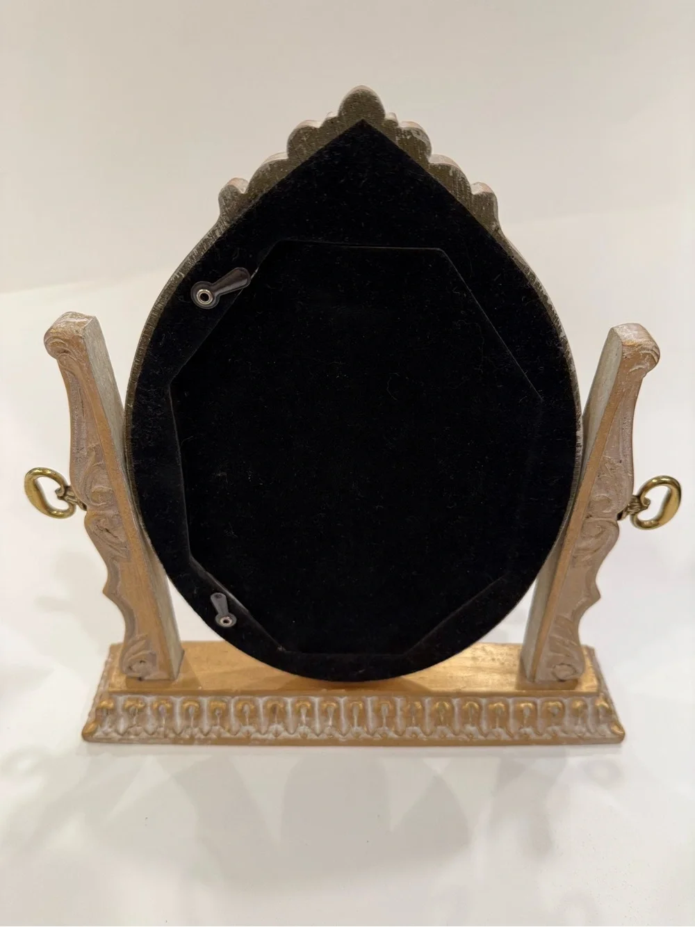 Vintage-Style Gold Oval Table Frame - Decorative Home Accent